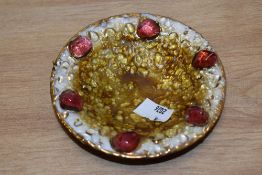 A vintage glass pin dish, by Louis Arnaud, Limoge, France.