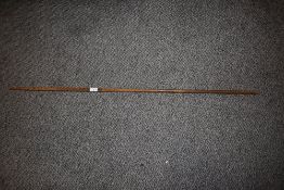 An interesting and rare mid-late 19th Century love token distaff, dated 1864, having geometric