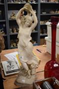 A late 19th/20th century Italian Prof .J. Bastiani carved alabaster figurine, depicting