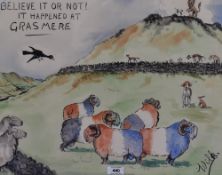 Local Interest* 'WILK' John William (Bill) Wilkinson (British 1906-1994) an amusing ink and