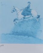 After Charles 'Snaffles' Johnson Payne (1884-1967), coloured print, Two sporting scenes entitled '