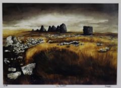 *Local Interest - Artist Unknown (contemporary), coloured print, 'Nine Standards', a moody