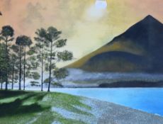 *Local Interest - Jon J. (20th Century, British), an oil on board, 'Buttermere, Lake District', a