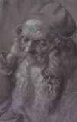 After Albrecht Durer (1471-1528), a print, 'Study Of A Man Aged 93', needing re-framed and glazed,