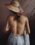 'Rodrigo' (20th Century, Spanish), pastel, A standing female nude, signed to the lower right,