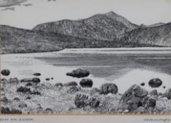 Alfred Wainwright MBE (1907-1991), pen and ink, 'Beinn Nan Aighean' (Beinn Nan Aighenan), signed