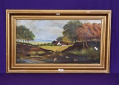 D.Dorward (20th Century, British), an oil on board, An autumnal pastoral landscape depicting a