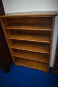 An early 20th Century golden oak bookshelf, approx dimensions W96 H132 D26cm