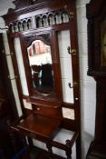 A Victorian mahogany hall stand