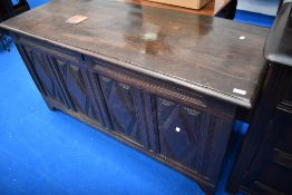 A period oak kist of large proportions, width approx. 143cm