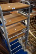 A set of four vintage lab/school stools