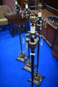 Four modern decorative standard lamps