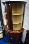 A pair of early 20th Century mahogany corner displays