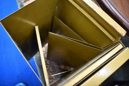 A set of vintage metal camping shelves