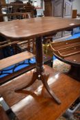 A Victorian mahogany pedestal table
