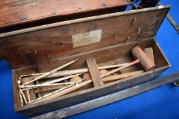 A vintage croquet set