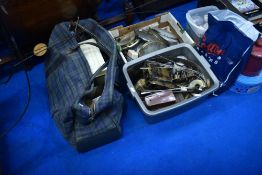 A large collection of clock parts and reference books including Britten's