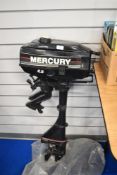 A Mercury 2.5HP outboard engine