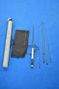 Four Fly fishing rods in sleeves by Daiwa, Shimano, Shakespeare, and Milbro