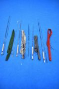 A Daiwa 4pc 9ft #6 Silver creek SCF9064 fly rod in soft sleeve and hard case trout fly