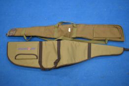 2 gun slips in olive green one is fleece lined
