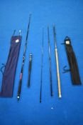 A Daiwa Sea Hunter 7ft 50lb boat or pier rod and a Shakespeare Sigma Supra 1827-360 3pc 12ft
