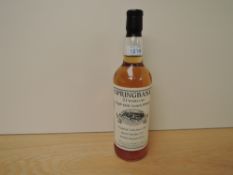 A bottle of Springbank 21 Year Old Single Malt Scotch Whisky, produced 16th June 1995, bottled