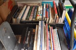 Two cartons of military themed books including Warship Vol 1 and 2, The Great British Soldier,