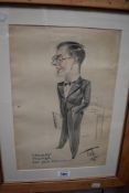 Artist Unknown (20th Century), a pencil sketch, 'Stanley Milner - For Your Pleasure', a