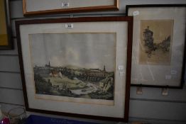 After Marjorie C. Bates (1882-1962), a coloured print, 'Tudor House, Stratford-on-Avon', signed to