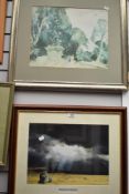 A print after KA Forrest 'Thunderstorm Approaching Malham Farm' mounted, glazed and framed sold