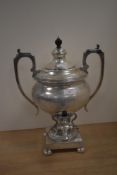 An antique silver plated samovar, af.
