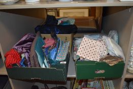A collection of vintage and modern fabrics, various colours and weights to be included.