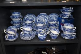A collection of Spode 'Italian' including cups and saucers, side plates, jug etc.