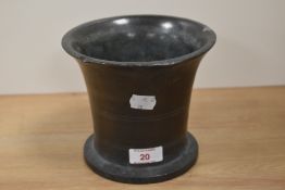 A 18th/ 19th century cast bronze mortar.