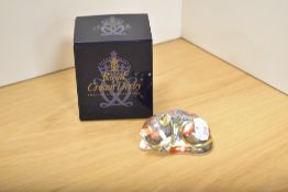 A Royal Crown Derby fine bone china Imari pattern 'Catnip Kitten' Collectors Guild Edition