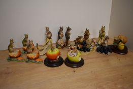 A group of ten Border Fine Arts mouse studies, to include 'Fruit Fun' from the Merrie Mice'