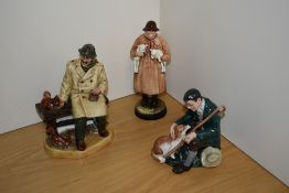 A group of three Royal Doulton bone china figures, comprising 'Lambing Time' HN1890, 'The Master'