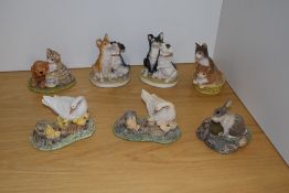 A group of seven John Beswick 'Studio Sculptures' animal studies, comprising 'I Spy', Bright