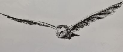 After David Pooley (20th Century, British), prints, Two prints after pen and ink drawings of '