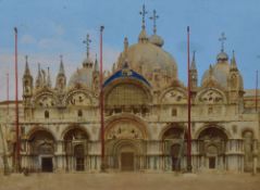 After Carlo Naya (1816-1882, Italian), hand coloured photographic prints, Architecture of Venice,