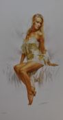 Jonathan R. Gilkes (20th Century), coloured print, 'Scarlet' and 'Claire', limited editions 450/