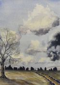 *Local Interest - Artist Unknown (20th Century), a watercolour, A stone circle, possibly Castlerigg,