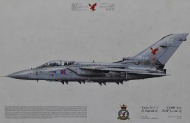 After P. Oliver (20th Century), A spitfire, signed in print to the lower right, framed, mounted, and