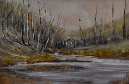 *Local Interest - Artist Unknown (Lake District artist, contemporary), an acrylic/watercolour, 'Tarn