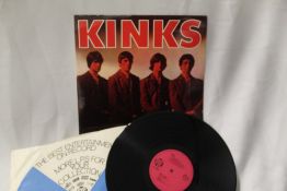 A copy of the Kinks ' self titled ' on Pye NPL 18096 - such a clean copy that was originally