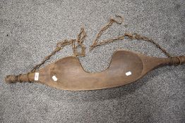 An antique wooden dairy maids shoulder yolk.