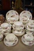 A selection of early 20th century Crescent & Sons cups and saucers, plates, milk jug and sugar