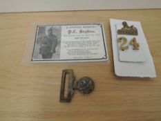 A Remembrance Postcard for PC Stephens who passed away on 4th April 1908 aged 48 years, he did 22
