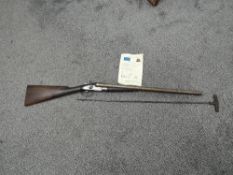 A Deactivated to EU Standard 12 Bore Double Barrelled Percussion Shot Gun by Trulock Bros 13